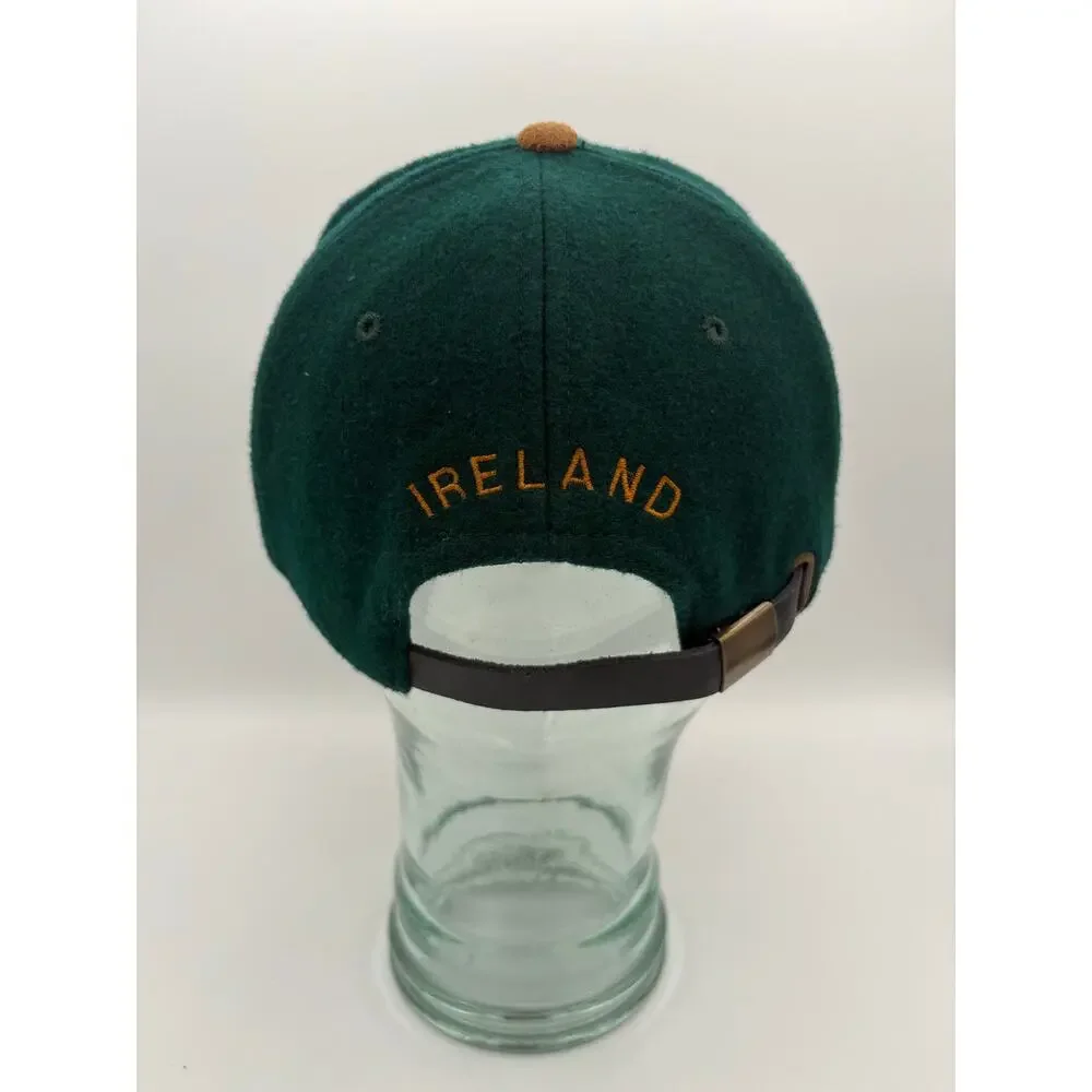 VTG Shandon Ireland Green Wool & Suede Leather Cap Hat
